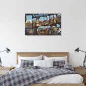 アトランティックシティ、ニュージャージー州 – ラージレターシーン キャンバスプリント (インサイチュ (寝室))