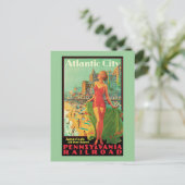 アトランティックシティ – ペンシルバニアRRヴィンテージトラベル ポストカード (スタンド正面)