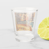 アトランティックシティNJ、賭博、ルーレット、レトロポスト ショットグラス (裏面)