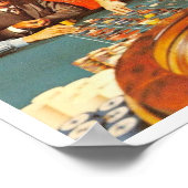 アトランティックシティNJ、賭博、ルーレット、レトロポスト ポスター (角)