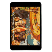 アトランティックシティNJ、賭博、ルーレット、レトロポスト マグネット (縦)