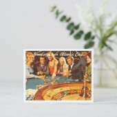 アトランティックシティNJ、賭博、ルーレット、レトロ ポストカード (スタンド正面)