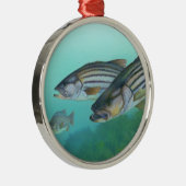 アトランティックストライプのバスフィッシュモロンザサザチェリス メタルオーナメント (右)