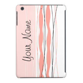 アトランティックストライプピンクネーム垂直iPad Miniケース iPhone 13ケース