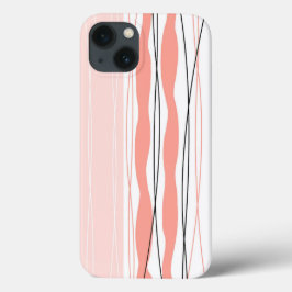 アトランティックストライプピンクバーチカルiPad Miniケース iPhone 13ケース