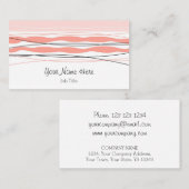 アトランティックストライプ・ピンク・ビジネス・カード 名刺 (正面/裏面)