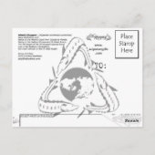 アトランティックチョウザメ – ブラックポストカード ポストカード (裏面)