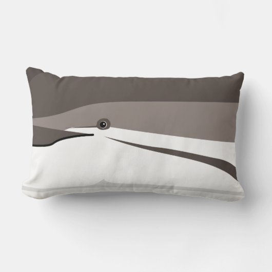 アトランティックドルフィンかわいい顔スマイル装飾用クッション ランバークッション (正面)