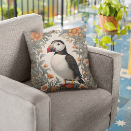 アトランティックパフィンウィリアムインスパイアモリスフローラ クッション
