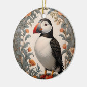 アトランティックパフィンウィリアムインスパイアモリスフローラ セラミックオーナメント (左)