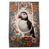 アトランティックパフィンウィリアムインスパイアモリスフローラ ミディアムペーパーバッグ (裏面)