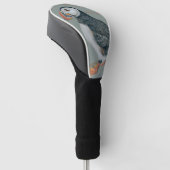 アトランティックパフィンバードアートスケッチ ゴルフヘッドカバー (アングル)