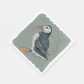 アトランティックパフィンバードアートスケッチ スタンダードランチョンナプキン (角)