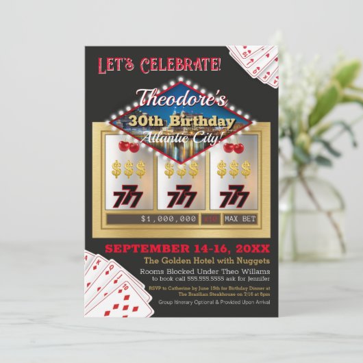 アトランティックモダンシティカジノ誕生日招待状 招待状 (スタンド正面)