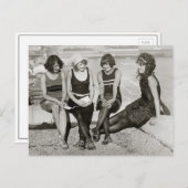 アトランティック・シティのビーチ1922年の女の子 ポストカード (正面/裏面)