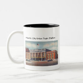 アトランティック・シティの駅PRSL 1936年 ツートーンマグカップ