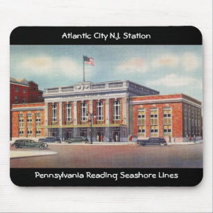 アトランティック・シティの駅PRSL 1936年 マウスパッド