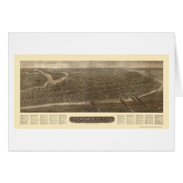 アトランティック・シティのNJのパノラマ式の地図- 1910年 (正面横)