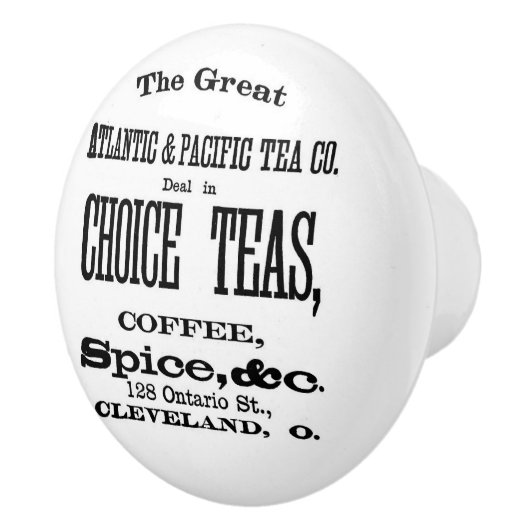 アトランティック&パシフィックティー株式会社ヴィンテージ広告 セラミックノブ (右)