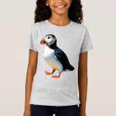 アトランティック・パフィン 海鳥 海岸 野生動物 写真 Tシャツ (正面)