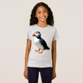 アトランティック・パフィン 海鳥 海岸 野生動物 写真 Tシャツ (正面フル)