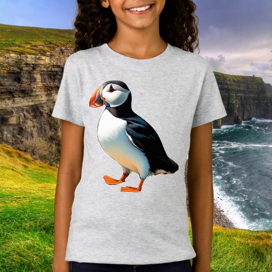 アトランティック・パフィン 海鳥 海岸 野生動物 写真 Tシャツ