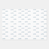 アトランティック・ブルー・ハートモダンズ・バレンタイン・デー ラッピングペーパーシート (正面3)