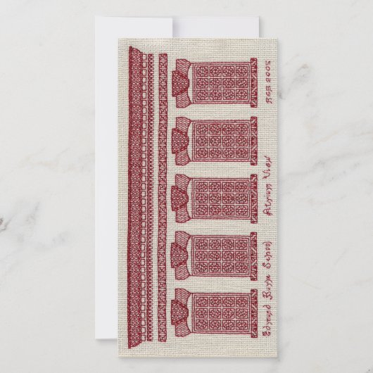 アトリウムの眺め、エドマンド・バークの学校カード 案内状 (正面)