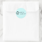 アトリエきのこのロゴラウンドスティッカー ラウンドシール (バッグ)