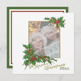 アドアフォトヴィンテージハッピークリスマスカード