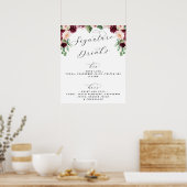 アドア フローラル シグネチャードリンク ウェディング バーメニュー サイン (キッチン)