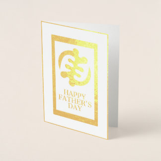 アドインクラの父親の日グリーティングカード 箔カード