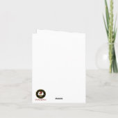 アドエアクレスト&タータンチェックとロビンのパーソナライズされたクリスマス カード (裏面)