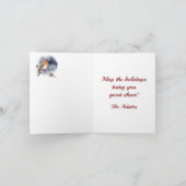 アドエアクレスト&タータンチェックとロビンのパーソナライズされたクリスマス カード (内部)