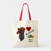 アドエアスコットティードッグw/タータンチェックタムラブスコットランドトート トートバッグ (裏面)