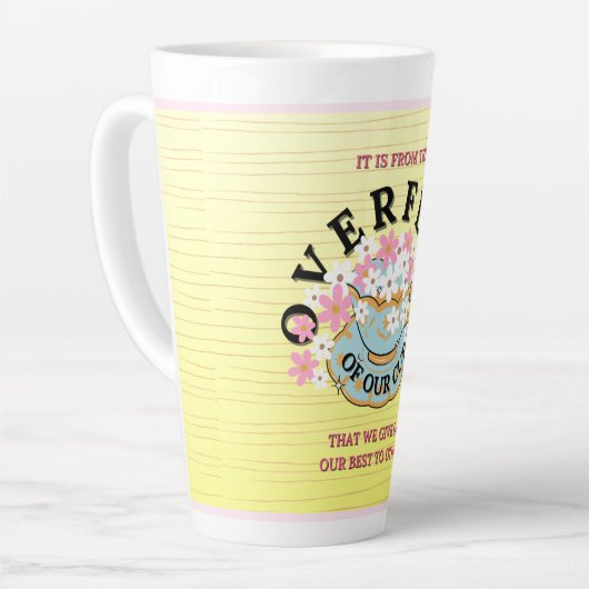 アドエラ・アコー設計のオーバーフロー・マグ カフェラテマグ (左アングル)