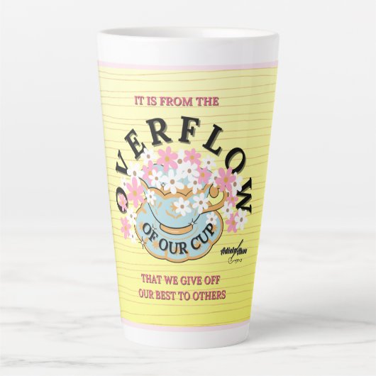 アドエラ・アコー設計のオーバーフロー・マグ カフェラテマグ (正面)