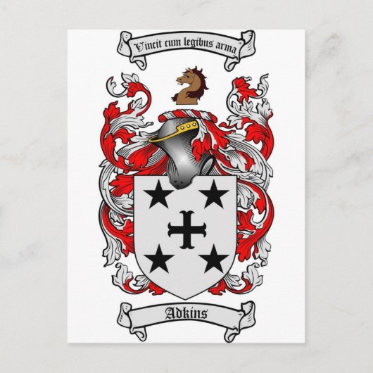 アドキンズコートオブアームズ/アドキンズ家紋 ポストカード (正面)