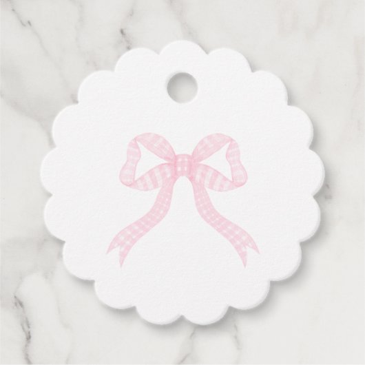 アドディズギンガムボウメッセージカード フェイバータグ (正面)