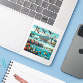 アドディソンバーモント3インチビニールステッカー シール (ノートパソコンとiPhone)