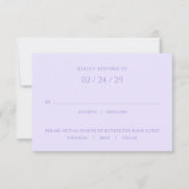 アドディソンパープルクラシックエレガントな結婚式 出欠カード (正面)