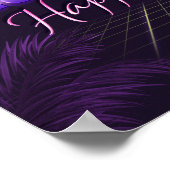 アドディソン名Vorname lila retroポスターGeburtstag ポスター (角)