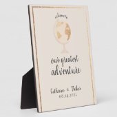 アドバもっとも偉大ントワールドグローブマップトラベル結婚ズ  フォトプラーク (側面)