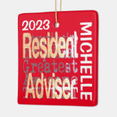 アドバイザー特別顧問のカスタム セラミックオーナメント (左)