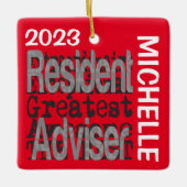アドバイザー特別顧問のカスタム セラミックオーナメント (正面)