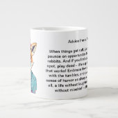 アドバイスおもしろいキツネ ジャンボコーヒーマグカップ (正面)