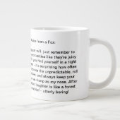 アドバイスおもしろいキツネ ジャンボコーヒーマグカップ (右)