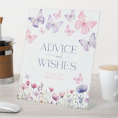 アドバイスとウィズベビーシャワーバタフライフローラ 台座サイン (インサイチュ)