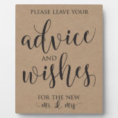 アドバイスとウィズ結婚の装飾のサイン フォトプラーク (正面)