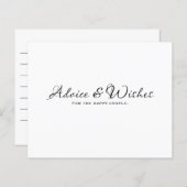 アドバイスとウィズ結婚ズの結婚婚約シャワー (正面/裏面)